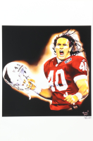 "Pat Tillman" Cardinals LE 12x18 Lithograph by Joshua Barton #/500 (PA) at PristineAuction.com