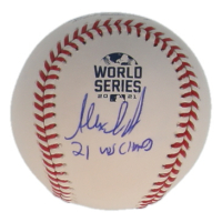 Alex Anthopoulos Signed 2021 World Series Baseball Inscribed "21 WS Champs" (Beckett) at PristineAuction.com