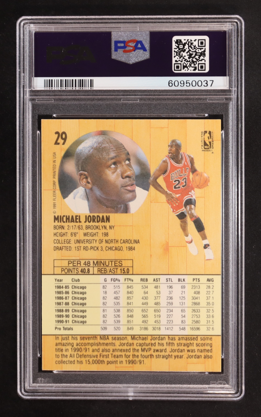 Michael Jordan 1991-92 Fleer #29 (PSA 9) at PristineAuction.com Michael Jordan 1991-92 Fleer #29 (PSA 9) at PristineAuction.com