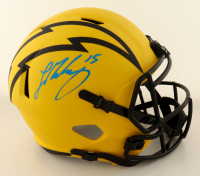 Ladd McConkey Signed Chargers Full-Size Rave Alternate Speed Helmet (Beckett) at PristineAuction.com
