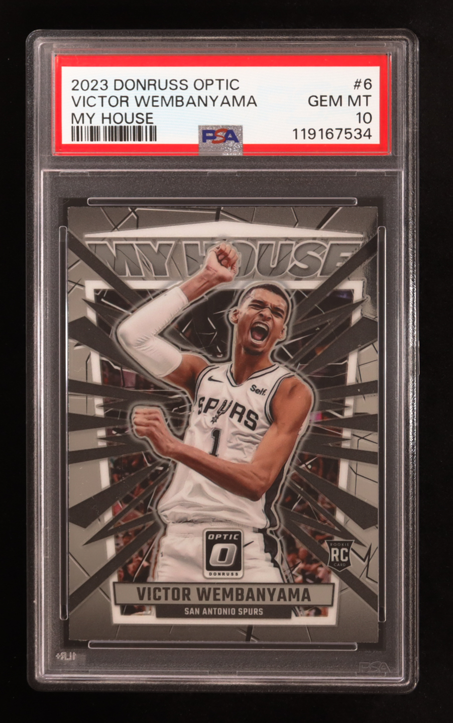 Victor Wembanyama 2023-24 Donruss Optic My House #6 RC (PSA 10) at PristineAuction.com Victor Wembanyama 2023-24 Donruss Optic My House #6 RC (PSA 10) at PristineAuction.com