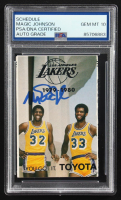 Magic Johnson Signed 1979-80 Lakers Schedule Booklet (PSA | Autograph Grade 10) at PristineAuction.com