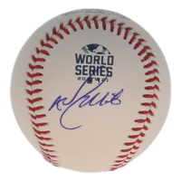 AJ Minter Signed 2021 World Series Baseball (Beckett) at PristineAuction.com
