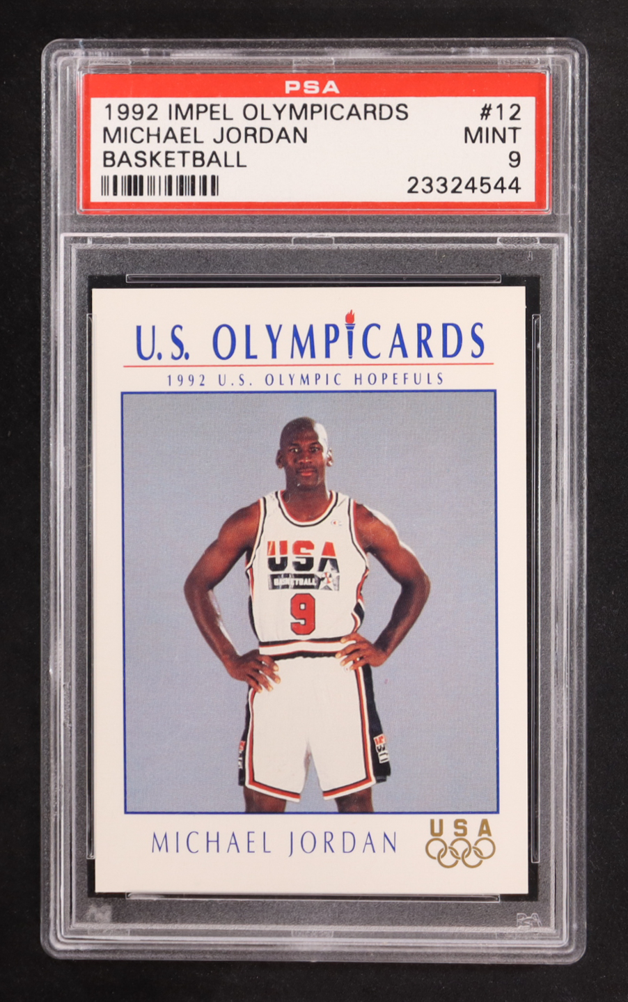 Michael Jordan 1992 Impel U.S. Olympic Hopefuls #12 BK (PSA 9) at PristineAuction.com Michael Jordan 1992 Impel U.S. Olympic Hopefuls #12 BK (PSA 9) at PristineAuction.com