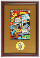 1966 "Superman" #189 Custom Framed DC Comic Book with Superman Pin at PristineAuction.com