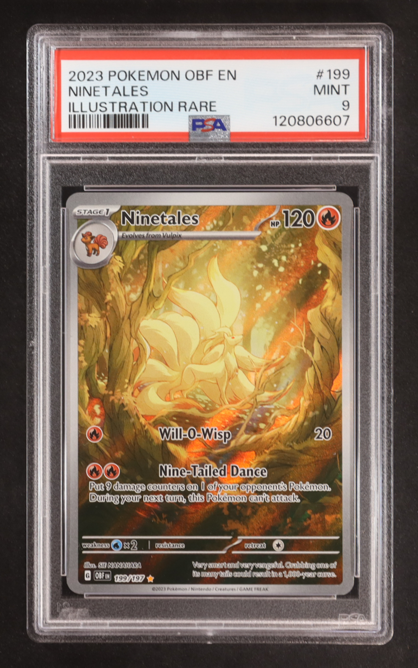 Ninetales 2023 Pokemon TCG Scarlet & Violet Obsidian Flames #199 (PSA 9) at PristineAuction.com Ninetales 2023 Pokemon TCG Scarlet & Violet Obsidian Flames #199 (PSA 9) at PristineAuction.com