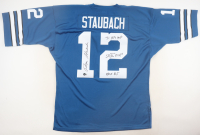 Roger Staubach Signed Cowboys Mitchell & Ness Authentic Jersey With Multiple Inscriptions (Beckett) at PristineAuction.com