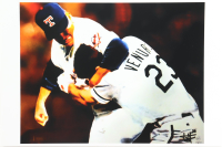 "Nolan Ryan" Rangers LE 12x18 Lithograph by Joshua Barton #/500 (PA) at PristineAuction.com