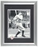 Babe Ruth Yankees "Home Run Swing" Custom Framed Photo Display with Yankees Pin at PristineAuction.com