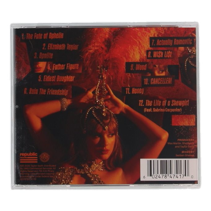 Taylor Swift Signed "The Life of a Showgirl" CD Insert with Disc (JSA) at PristineAuction.com Taylor Swift Signed "The Life of a Showgirl" CD Insert with Disc (JSA) at PristineAuction.com