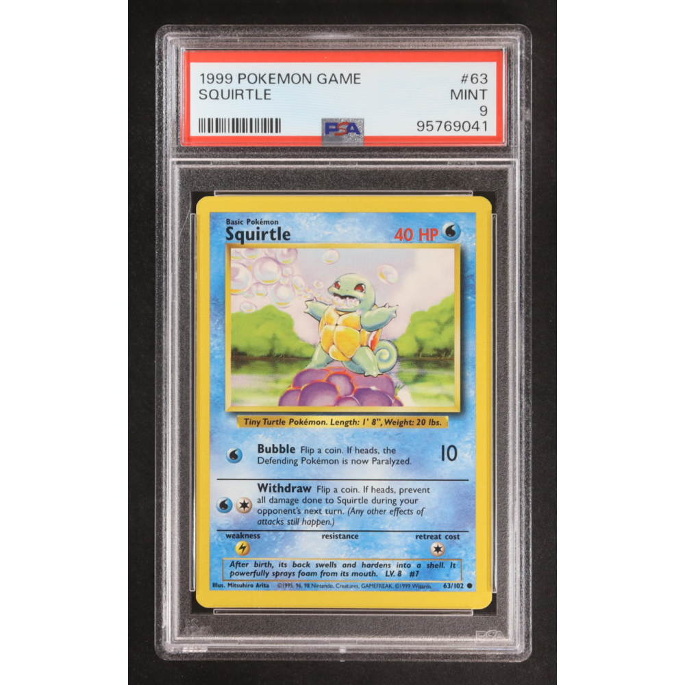 Squirtle Pokemon 1999 Base Unlimited #63 (PSA 9) at PristineAuction.com