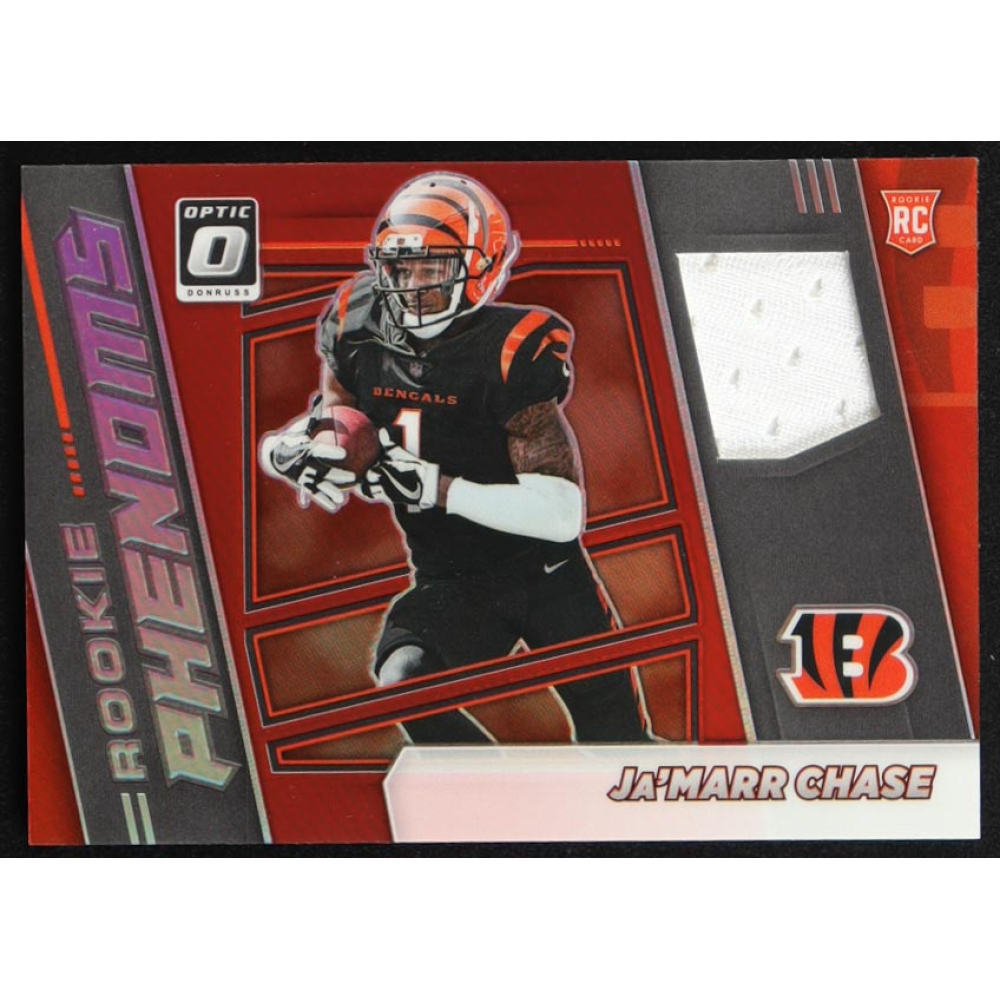 Ja'Marr Chase 2021 Donruss Optic Rookie Phenoms Jerseys #7 RC at PristineAuction.com