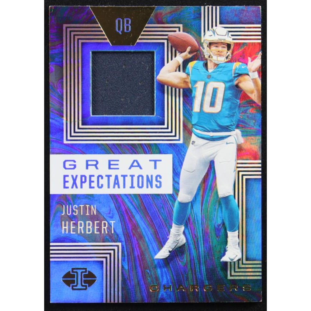 Justin Herbert 2020 Panini Illusions Great Expectations Relics #3 at PristineAuction.com