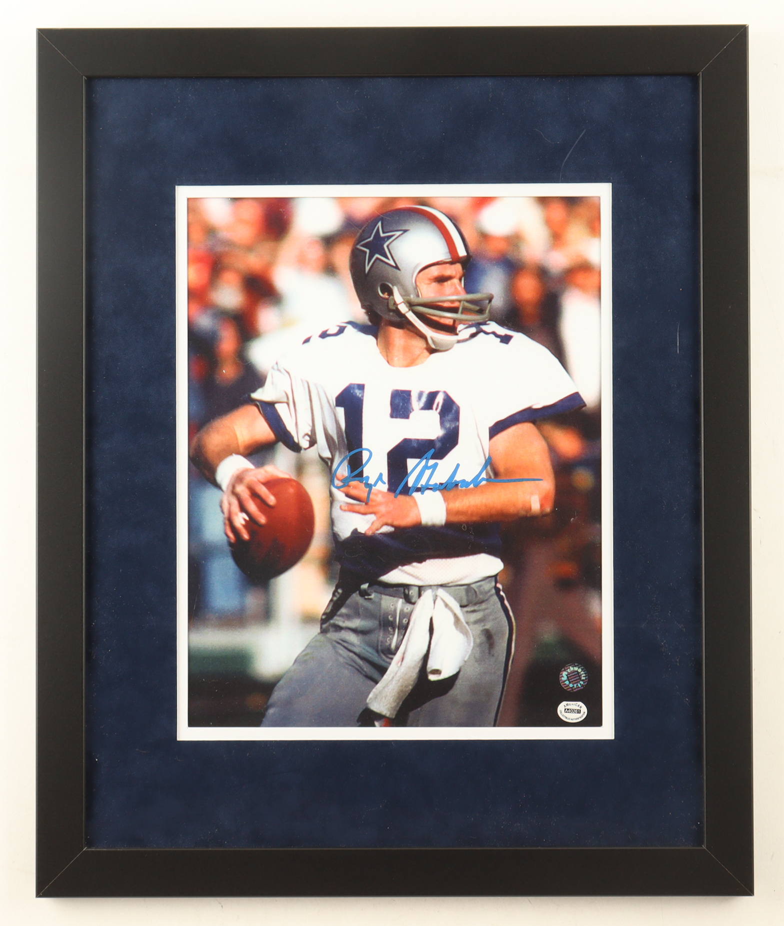 Roger Staubach Signed Cowboys Custom Framed Photo (Schwartz) at PristineAuction.com Roger Staubach Signed Cowboys Custom Framed Photo (Schwartz) at PristineAuction.com