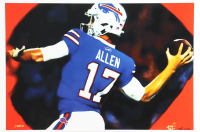 "Josh Allen" Bills LE 12x18 Lithograph by Joshua Barton #/500 (PA) at PristineAuction.com