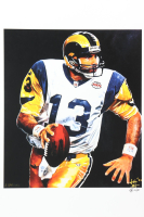 "Kurt Warner" Rams LE 12x18 Lithograph by Joshua Barton #/500 (PA) at PristineAuction.com