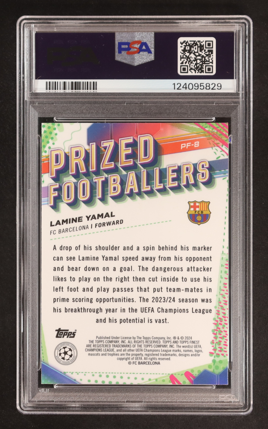 Lamine Yamal 2023-24 Finest UEFA Club Prized Footballers #PF8 RC (PSA 9) at PristineAuction.com Lamine Yamal 2023-24 Finest UEFA Club Prized Footballers #PF8 RC (PSA 9) at PristineAuction.com