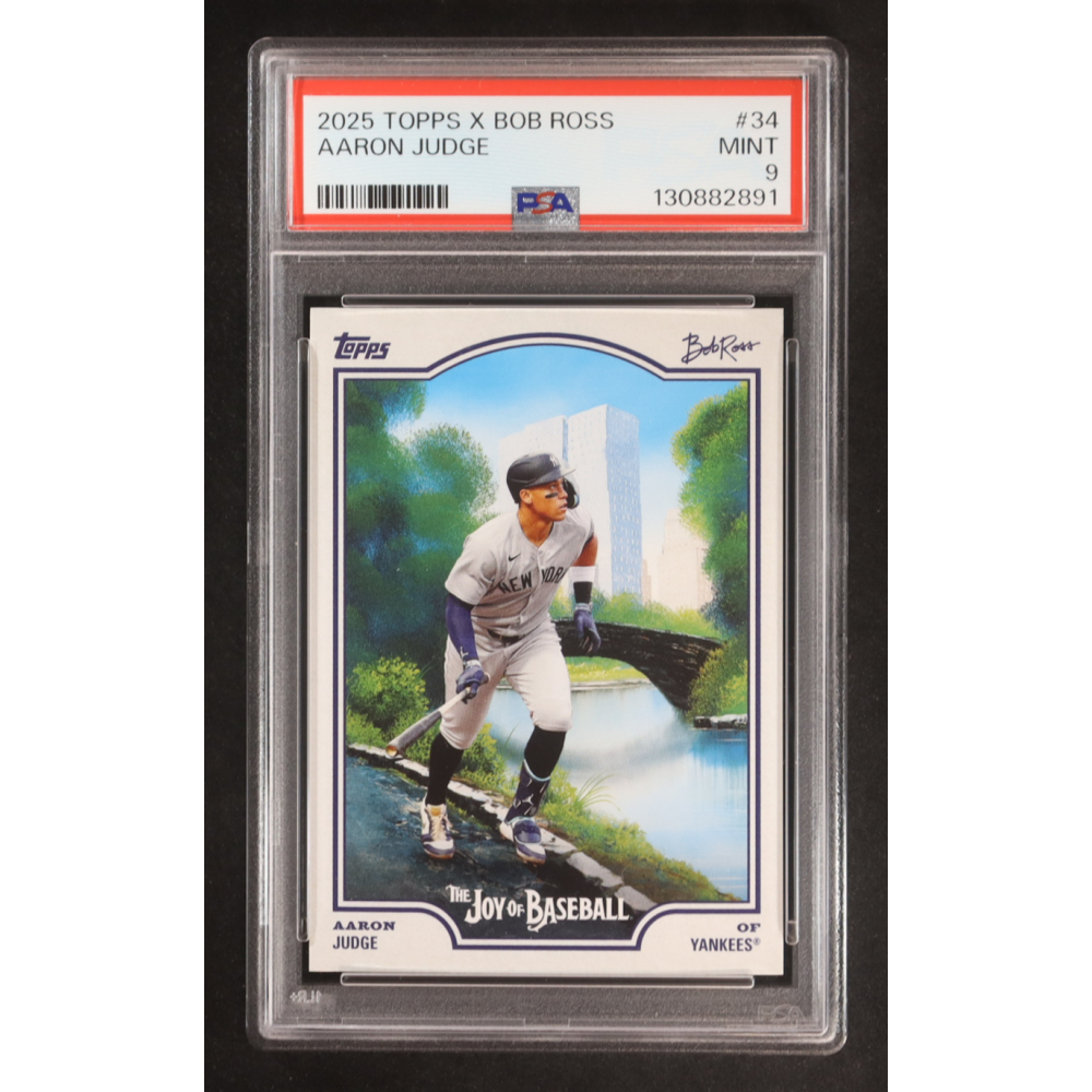 Aaron Judge 2025 Topps X Bob Ross The Joy of Baseball #34 (PSA 9) at PristineAuction.com