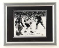 Eddie Giacomin Signed Rangers Custom Framed Photo Display Inscribed "HOF 87" (PSA) at PristineAuction.com