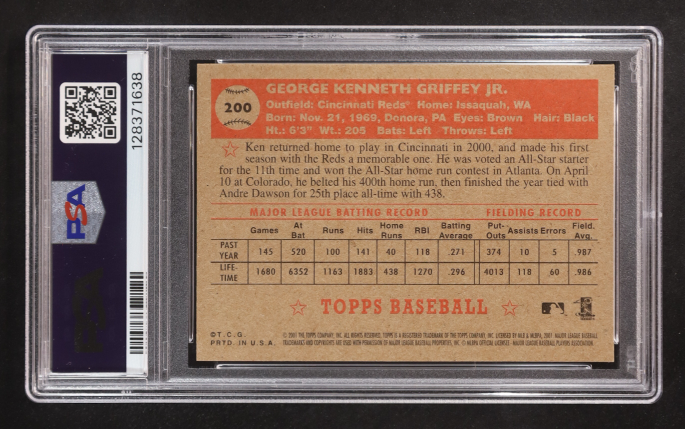 Ken Griffey Jr. 2001 Topps Heritage #200 (PSA 9) at PristineAuction.com Ken Griffey Jr. 2001 Topps Heritage #200 (PSA 9) at PristineAuction.com