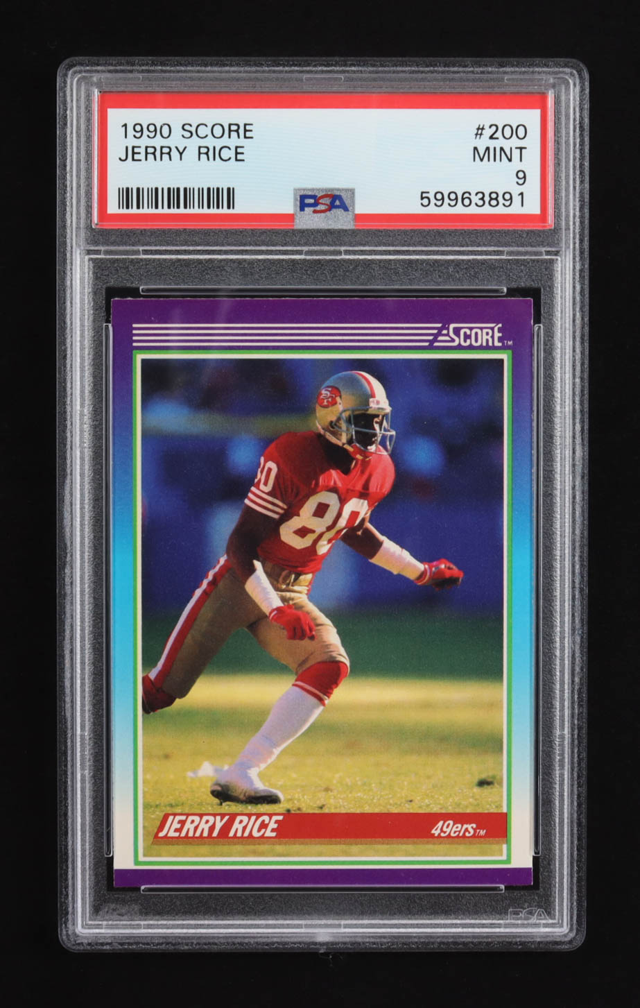 Jerry Rice 1990 Score #200 (PSA 9) at PristineAuction.com Jerry Rice 1990 Score #200 (PSA 9) at PristineAuction.com