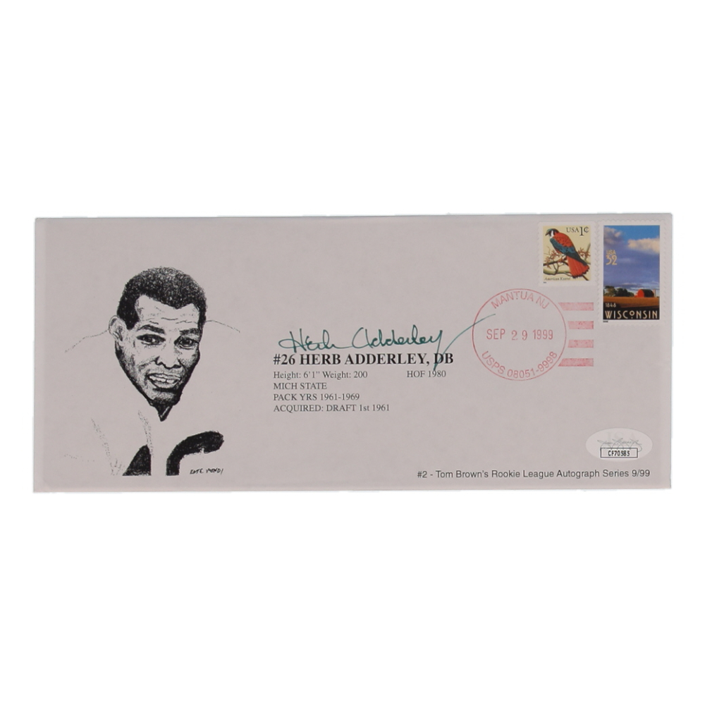 Herb Adderley Signed Packers 1999 FDC Envelope (JSA) at PristineAuction.com