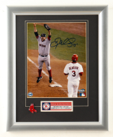 Doug Mientkiewicz Signed Red Sox Custom Framed Photo Display with Red Sox Pin (Steiner) at PristineAuction.com