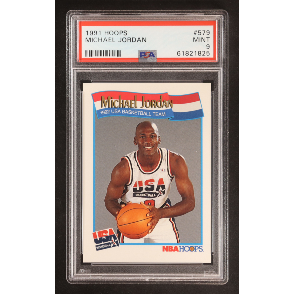Michael Jordan 1991-92 Hoops #579 USA (PSA 9) at PristineAuction.com