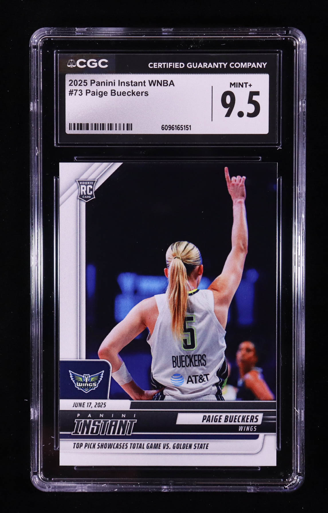 Paige Bueckers 2025-26 Panini Instant WNBA #73 RC (CGC 9.5) at PristineAuction.com Paige Bueckers 2025-26 Panini Instant WNBA #73 RC (CGC 9.5) at PristineAuction.com