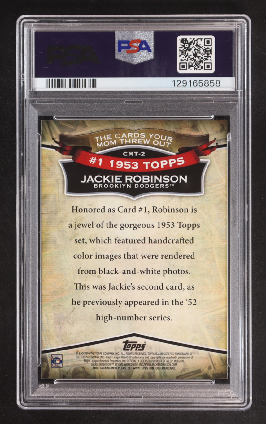 Jackie Robinson 2010 Topps Cards Your Mom Threw Out #CMT2 (PSA 10) at PristineAuction.com Jackie Robinson 2010 Topps Cards Your Mom Threw Out #CMT2 (PSA 10) at PristineAuction.com