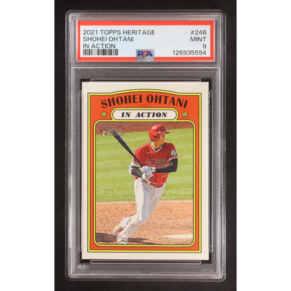 Shohei Ohtani 2021 Topps Heritage #246 IA (PSA 9) at PristineAuction.com