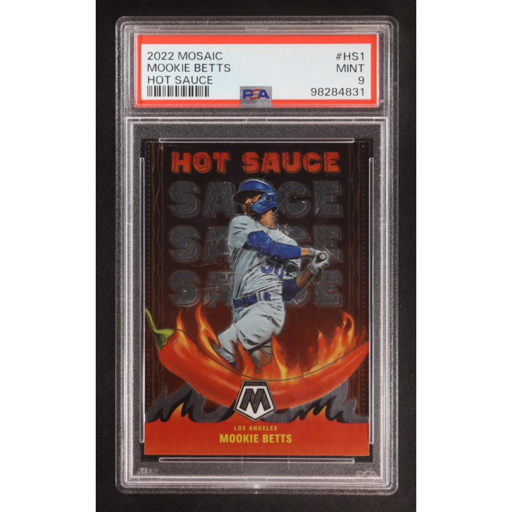 Mookie Betts 2022 Panini Mosaic Hot Sauce #1 (PSA 9) at PristineAuction.com