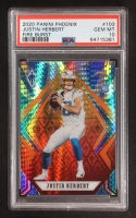 Justin Herbert 2020 Panini Phoenix Fire Burst #103 RC (PSA 10) at PristineAuction.com