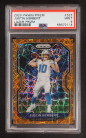 Justin Herbert 2020 Panini Prizm Lazer Orange #325 RC (PSA 9) at PristineAuction.com