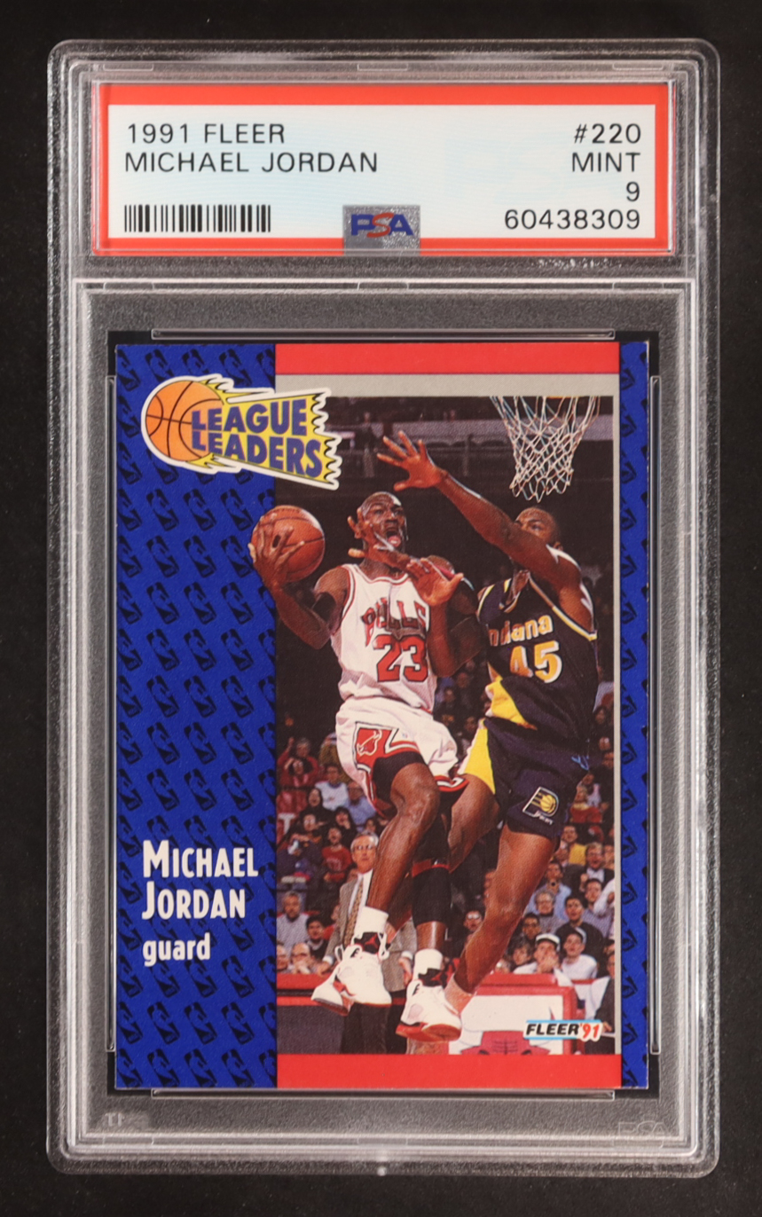 Michael Jordan 1991-92 Fleer #220 LL (PSA 9) at PristineAuction.com Michael Jordan 1991-92 Fleer #220 LL (PSA 9) at PristineAuction.com