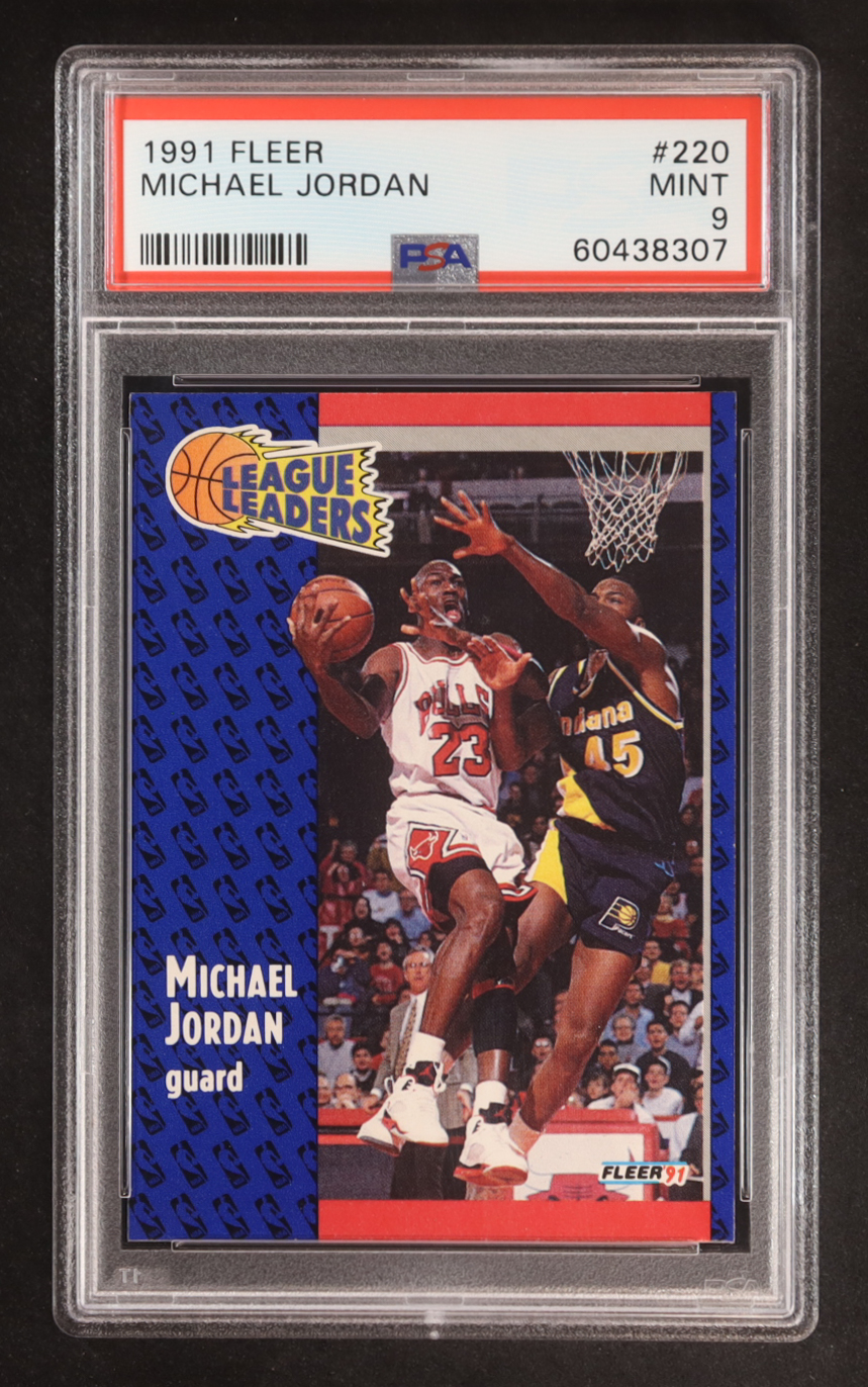 Michael Jordan 1991-92 Fleer #220 LL (PSA 9) at PristineAuction.com Michael Jordan 1991-92 Fleer #220 LL (PSA 9) at PristineAuction.com