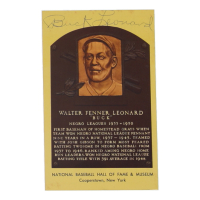 Buck Leonard Signed Hall of Fame Plaque Postcard (JSA) at PristineAuction.com