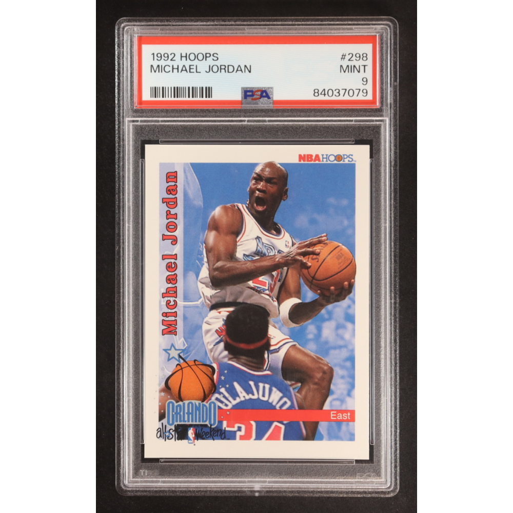 Michael Jordan 1992-93 Hoops #298 AS (PSA 9) at PristineAuction.com