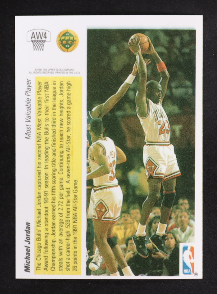 Michael Jordan 1991-92 Upper Deck Award Winner Holograms #AW4 / MVP at PristineAuction.com Michael Jordan 1991-92 Upper Deck Award Winner Holograms #AW4 / MVP at PristineAuction.com