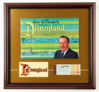 1964 "Walt Disney's Guide To Disneyland" Custom Framed Guide Display with Souvenir Decal & Ticket Book at PristineAuction.com