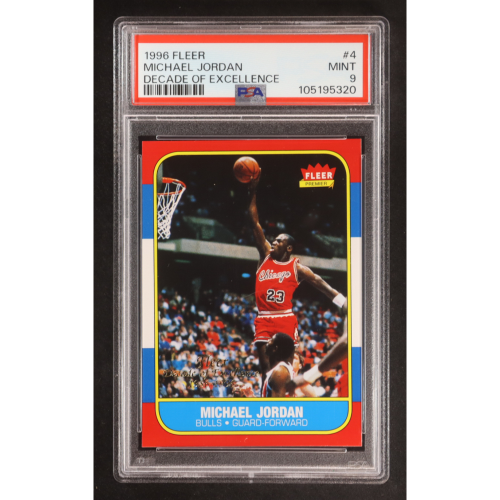 Michael Jordan 1996-97 Fleer Decade of Excellence #4 (PSA 9) at PristineAuction.com
