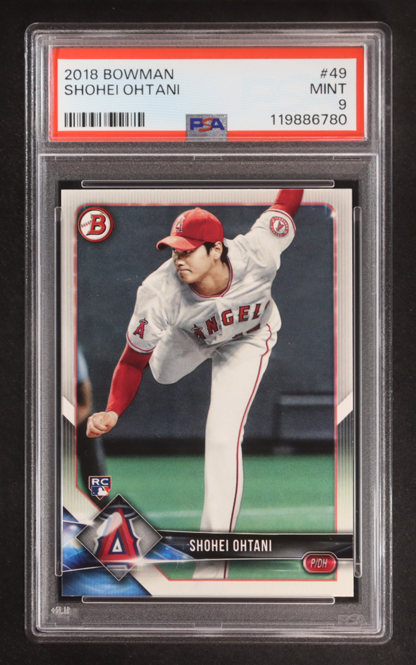 Shohei Ohtani 2018 Bowman #49 RC (PSA 9) at PristineAuction.com Shohei Ohtani 2018 Bowman #49 RC (PSA 9) at PristineAuction.com