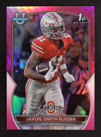 Jaxon Smith-Njigba 2022 Bowman Chrome University Pink Refractors #78 RC at PristineAuction.com