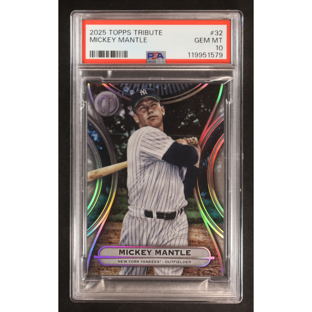 Mickey Mantle 2025 Topps Tribute #32 (PSA 10) at PristineAuction.com