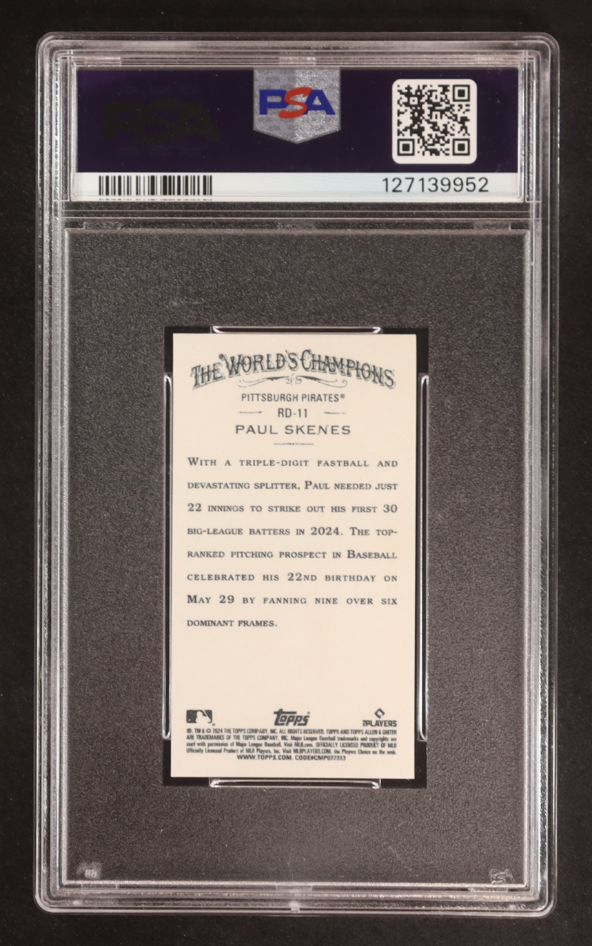 Paul Skenes 2024 Topps Allen and Ginter Mini Rookie Design Variations #RD11 RC (PSA 10) at PristineAuction.com Paul Skenes 2024 Topps Allen and Ginter Mini Rookie Design Variations #RD11 RC (PSA 10) at PristineAuction.com
