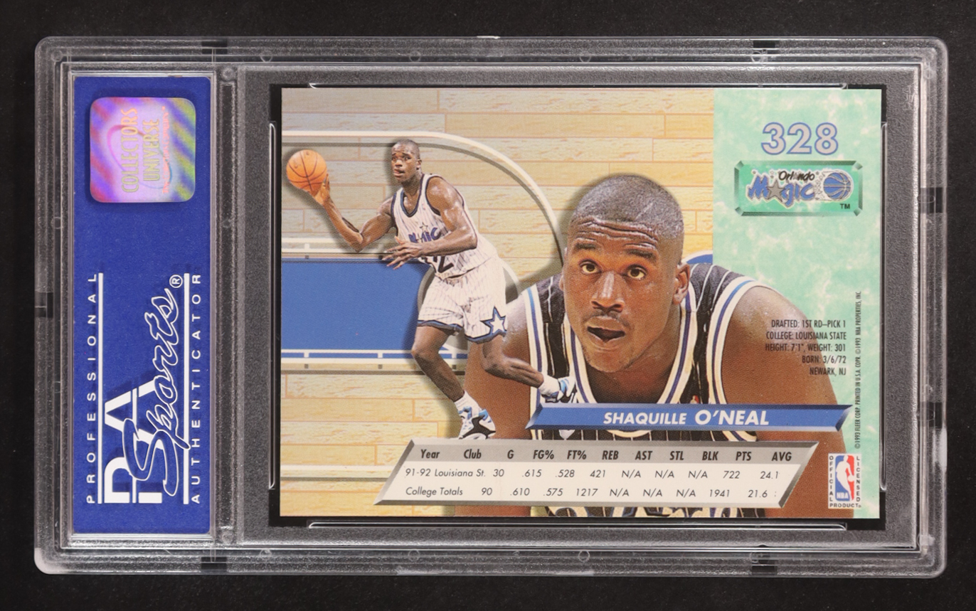 Shaquille O'Neal 1992-93 Ultra #328 RC (PSA 9) at PristineAuction.com Shaquille O'Neal 1992-93 Ultra #328 RC (PSA 9) at PristineAuction.com