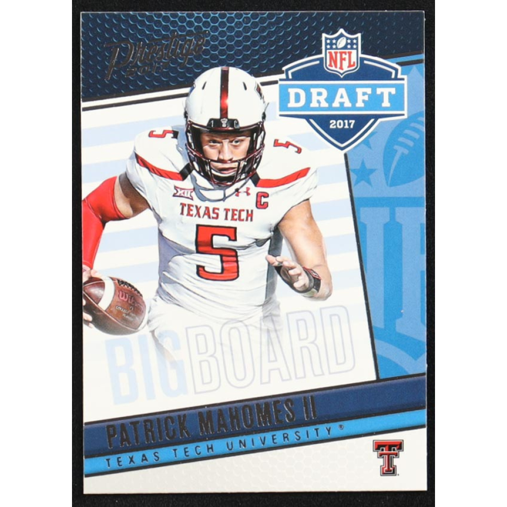 Patrick Mahomes II 2017 Prestige Draft Big Board #1 RC at PristineAuction.com