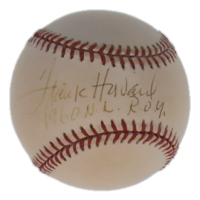 Frank Howard Signed OML Baseball Inscribed "1960 NL ROY" (JSA) at PristineAuction.com