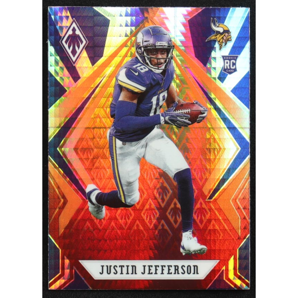 Justin Jefferson 2020 Panini Phoenix Fire Burst #111 RC at PristineAuction.com