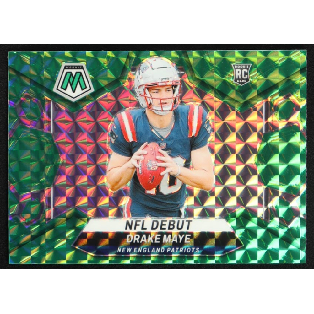 Drake Maye 2024 Panini Mosaic Mosaic Green #273 DEB RC at PristineAuction.com